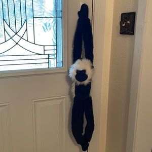 Fiesta Hanging Monkey 38” Black/white Plush Soft stuffed